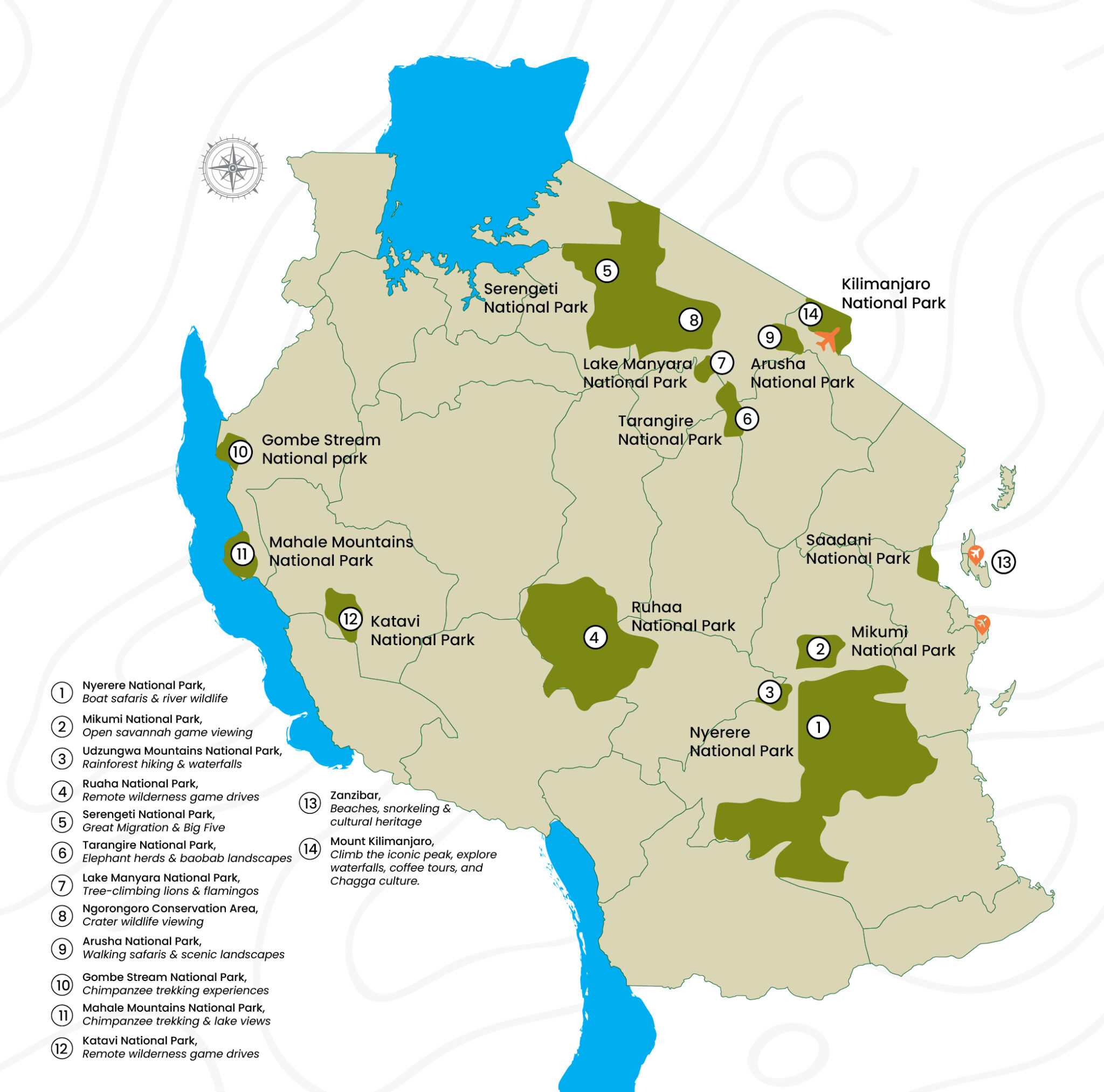 Tanzania map
